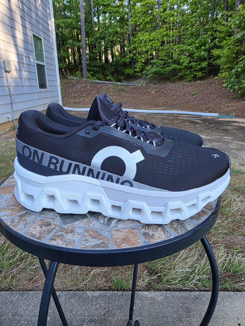 On Cloudmonster 2 3ME10121197 Black Frost Running Shoes Men's Size 8.5 Worn 4x